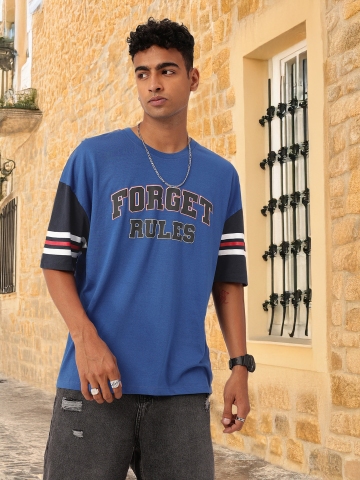 Kook N Keech Modern Vibe Typography Printed Relaxed Fit T-shirt