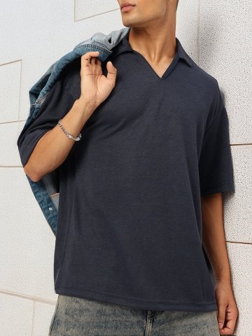 Kook N Keech Nautical Drop-Shoulder Sleeves Oversized T-shirt