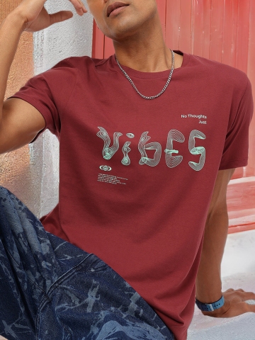 Kook N Keech Vibin' Print Minimalist T-shirt