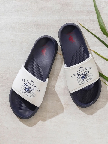 U.S. Polo Assn. Men TOPLIN Printed Sliders