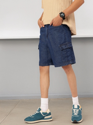 Kook N Keech Men Denim Cargo Shorts