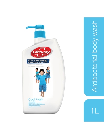 Lifebuoy Antibacterial Body Wash With Long-Lasting Freshness 1L - Coolfresh