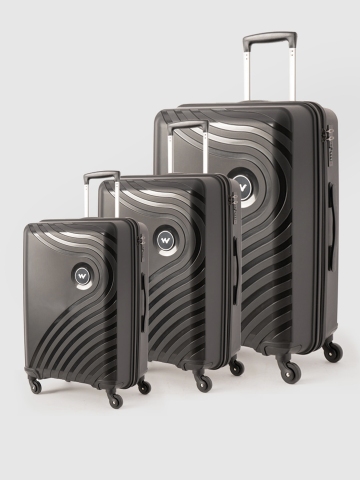 Wildcraft Set of 3 Onyx Lite Trolley Suitcases - Cabin Medium & Large
