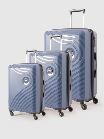 Wildcraft Set of 3 Onyx Lite Trolley Suitcases - Cabin Medium & Large