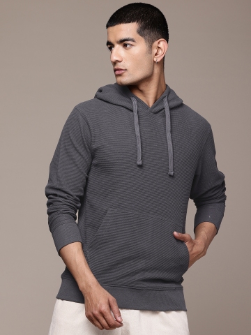 The Roadster Lifestyle Co. Textured Hooded Sweatshirt