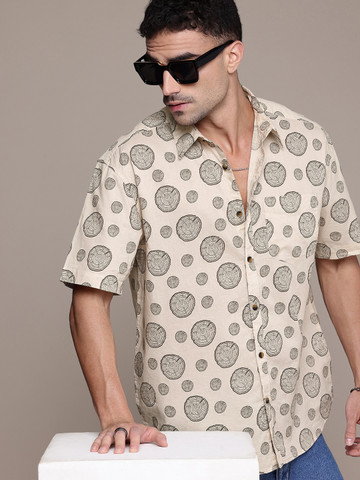 The Roadster Life Co. Pure Cotton Opaque Printed Relaxed Fit Casual Shirt