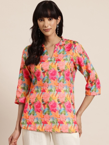 HERE&NOW Floral Printed Short Kurti