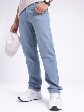 glitchez Men Relaxed Fit Embroidered Stretchable Jeans