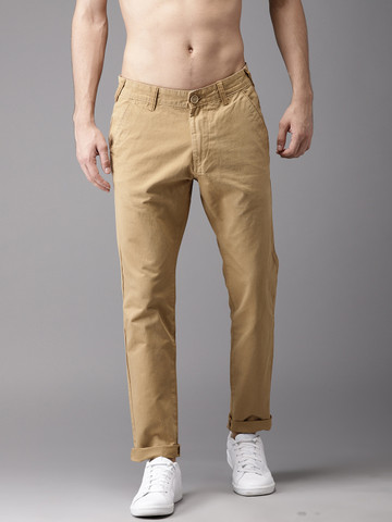 Moda Rapido Men Khaki Solid Chinos