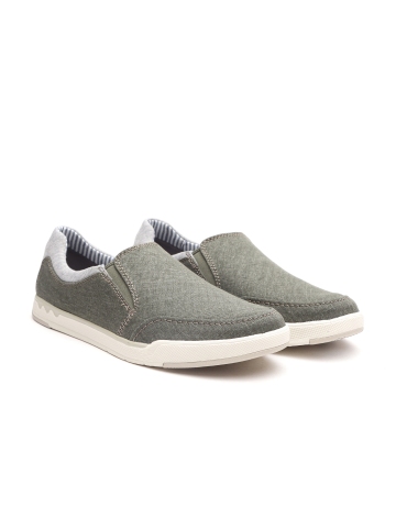 olive green slip on sneakers