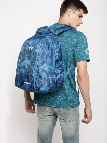 wildcraft blue graphic backpack