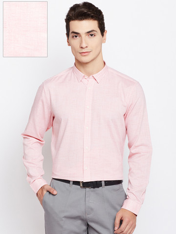 Blackberrys Men Red Slim Fit Solid Formal Shirt