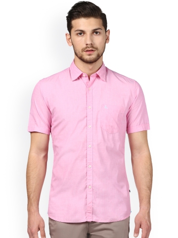 10% OFF on Parx Men Pink Slim Fit Solid Casual Shirt on Myntra ...