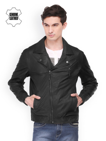 Teakwood Leathers Men Black Jacket