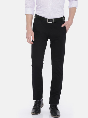 51% OFF on Park Avenue Men Black Slim Fit Formal Tousers on Myntra ...
