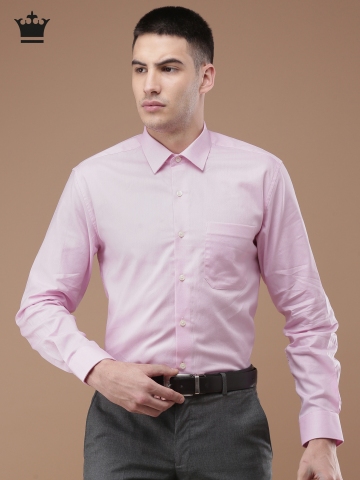 Buy Louis Philippe Men Burgundy Slim Fit Checked Formal Shirt On
