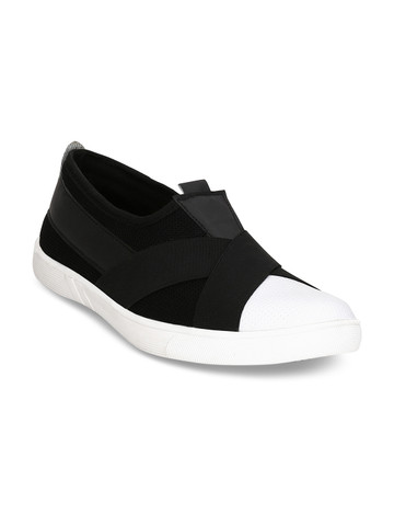 Kielz Men Black Slip-On Sneakers Kielz Men Black Slip-On Sneakers