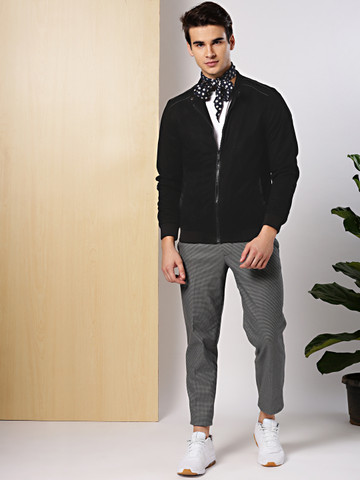 INVICTUS Men Black Solid Bomber