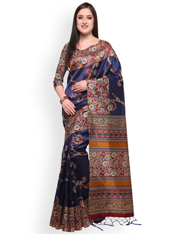 60 Off On Blissta Blue Art Silk Printed Mysore Silk Saree On Myntra Paisawapas Com ✔ free the primary work on a mysore silk sarees is zari or zardosi. paisawapas