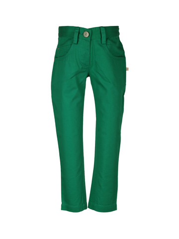 Tiddlywings Girls Green Slim Fit Solid Regular Trousers