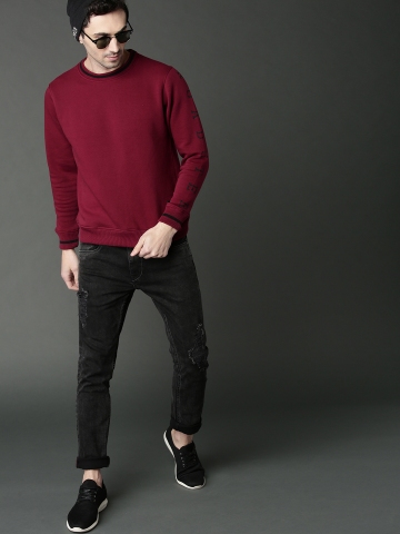 Roadster full sleeve solid men's sweatshirt on sale