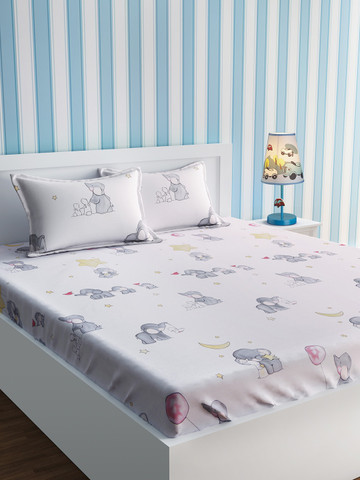 32% OFF on URBAN DREAM Off-White Cartoon Characters Flat 210 TC Cotton 1 Queen Bedsheet with 2 Pillow Covers 32% OFF on URBAN DREAM Off-White Cartoon Characters Flat 210 TC Cotton 1 Queen Bedsheet with 2 Pillow Covers