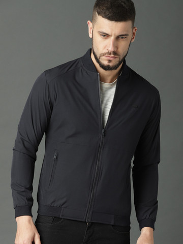 Roadster Men Navy Blue Solid Bomber Roadster Men Navy Blue Solid Bomber