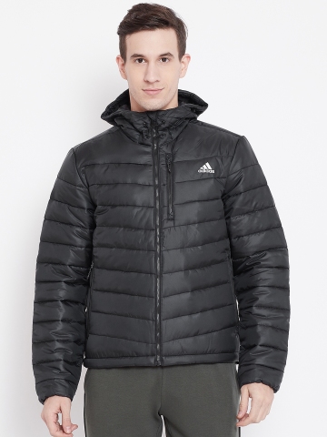 black adidas puffer coat