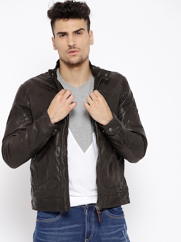 leather jacket denim style
