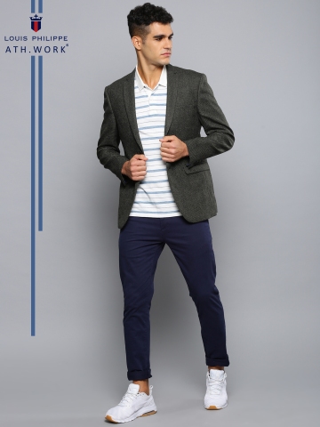 Buy Louis Philippe Men&#39;s Regular Fit Blazer on Amazon | 0