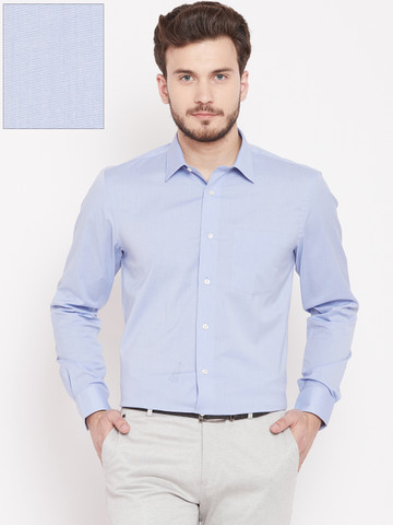 Blackberrys Men Blue Slim Fit Solid Formal Shirt Blackberrys Men Blue Slim Fit Solid Formal Shirt