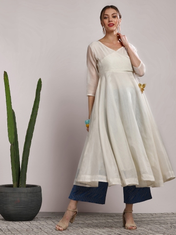 sangria white anarkali