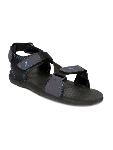 puma men black sports sandals