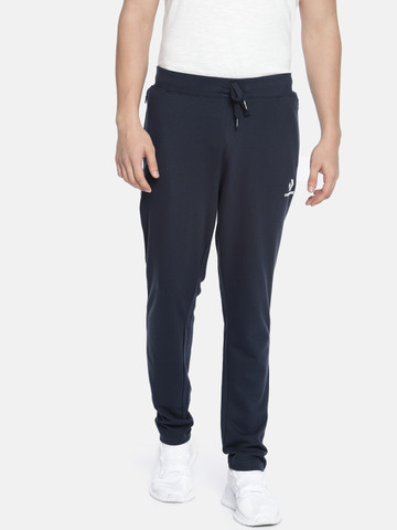 Converse Men Navy Blue Straight Fit Solid Track Pants