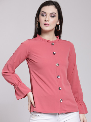 plusS Women Pink Solid Top