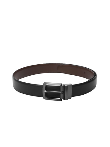 Red Tape Men Black & Brown Solid Reversible Leather Belt