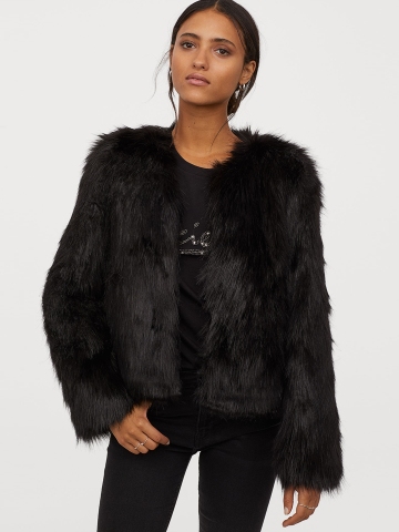 Black Faux Fur 