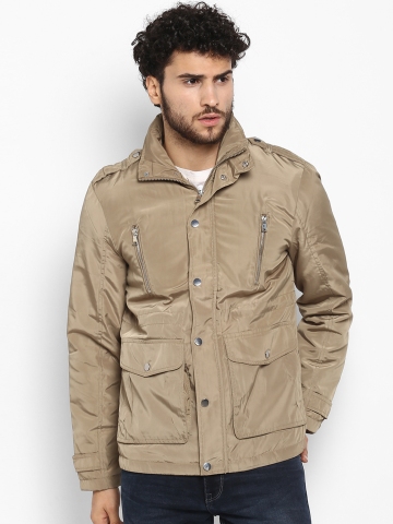 75 OFF on Red Tape Men Khaki Solid Jacket on Myntra PaisaWapas