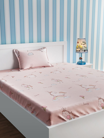 44% OFF on URBAN DREAM Pink Cartoon Characters 210 TC Cotton 1 Queen Bedsheet with 1 Pillow Covers 44% OFF on URBAN DREAM Pink Cartoon Characters 210 TC Cotton 1 Queen Bedsheet with 1 Pillow Covers