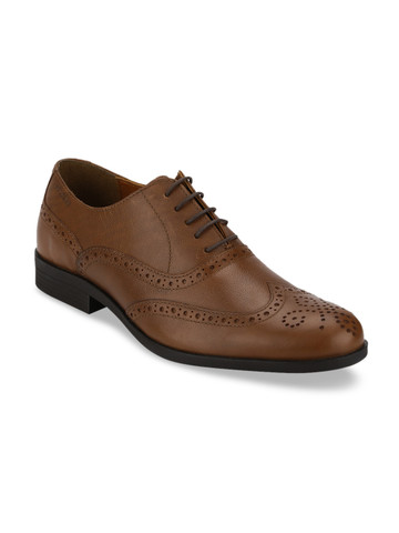 Red Tape Men Tan Brown Leather Formal Brogues Red Tape Men Tan Brown Leather Formal Brogues