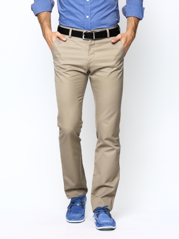 Buy Men Grey Custom Fit Solid Casual Trousers Online  743264  Allen Solly