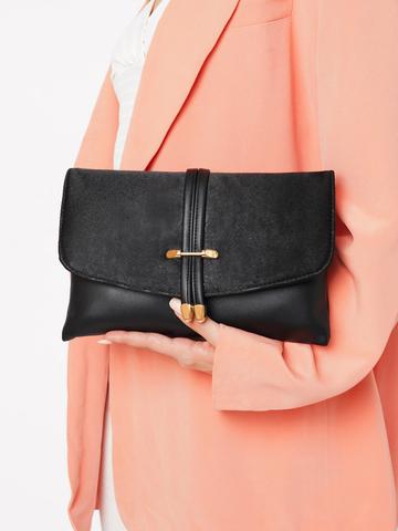 Lavie Women Black Chirpy Envelope Clutch
