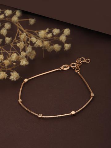Carlton London Women Rose Gold Plated Brass Charm Bracelet