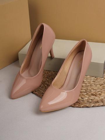 Get Glamr Solid Slim Heel Pumps