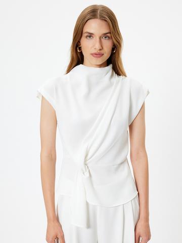 Koton Women Solid High Neck Polyester Top