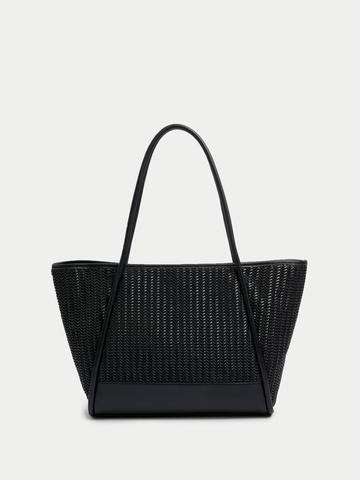 Marks & Spencer Faux Leather Woven Structured Tote Bag