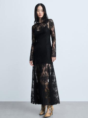 MANGO Lace Maxi Dress