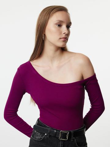 Trendyol Off-Shoulder Cotton Bardot Top