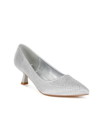 London Rag Women Embellished Kitten Heel Pumps