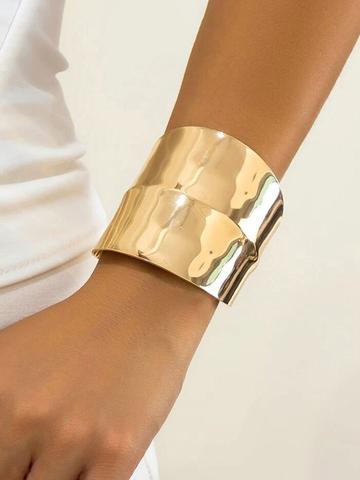 Jewels Galaxy Gold Plated Cuff Bracelet